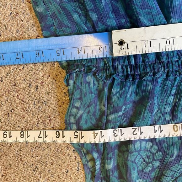 American Eagle Mini Dress Cover Up Sz4 Silky Sheer Floral Boho Double VNeck Sexy - Picture 2 of 9